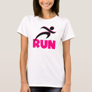 Ausführen der rosa Fitness T-Shirt