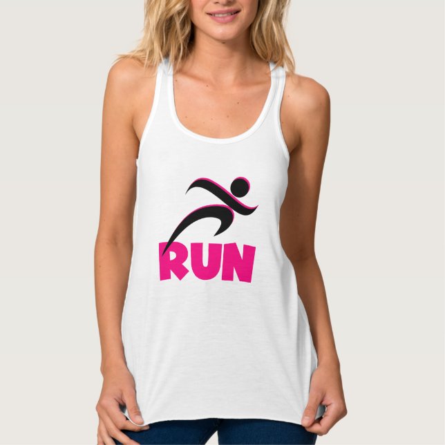 Ausführen der rosa Fitness Tank Top (Vorderseite)