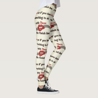 Ausführen eines spielerischen Motivierend Typograf Leggings