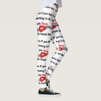 Ausführen eines spielerischen Motivierend Typograf Leggings