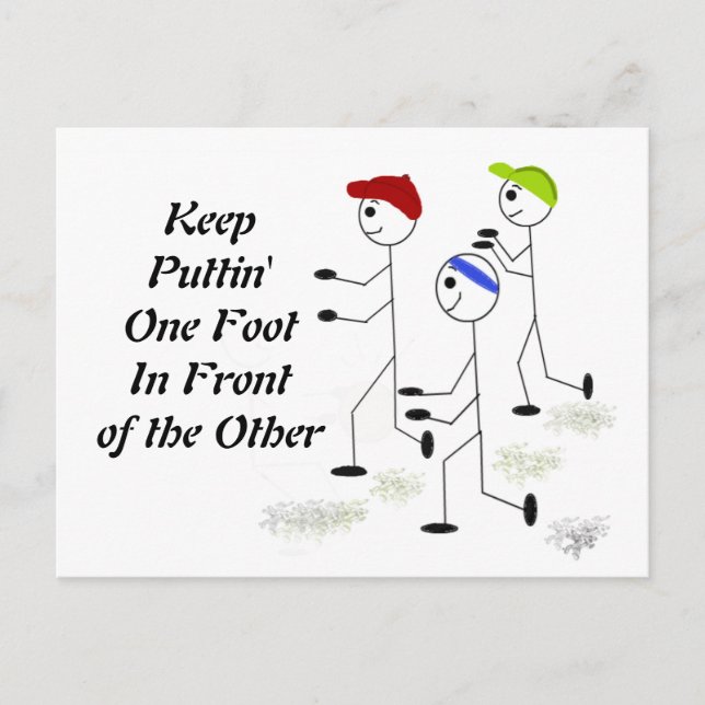 Ausführen Motivierend Meldung Postkarte (Vorderseite)