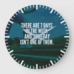 Ausführen Motivierend Wörter Große Wanduhr