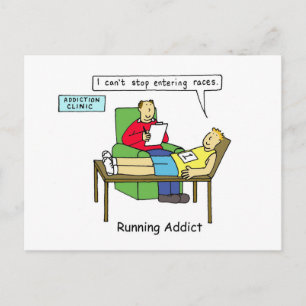Ausführen von Addict Behalte Eingeben von Races Postkarte