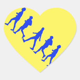 Ausführen von Joggen-Ausführung Herz-Aufkleber