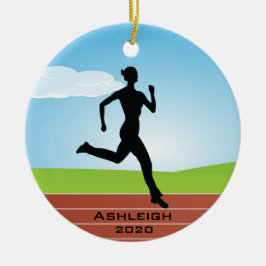 Ausführen von Joggen-Design-Ornamenten Keramik Ornament