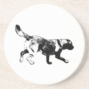 Ausführen von Labrador Ink Art Untersetzer