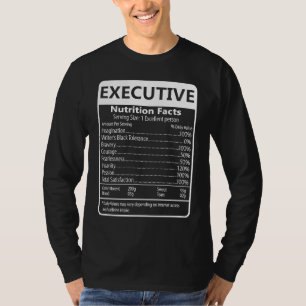 Ausführende Ernährungsfakten Sarkastische Grafik T-Shirt