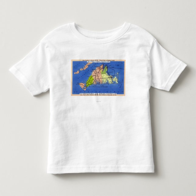 Ausführliche Karte der Insel Kleinkind T-shirt (Vorderseite)