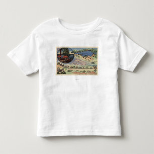 Ausführliche Karte vom LA zum See Kleinkind T-shirt