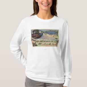 Ausführliche Karte vom LA zum See T-Shirt