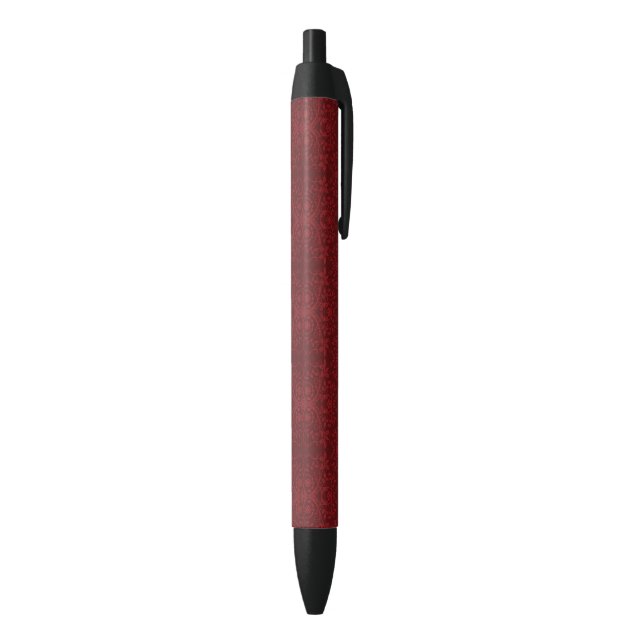 Ausführliche rote Blumentapete Kugelschreiber (Unterseite (Vertikal))