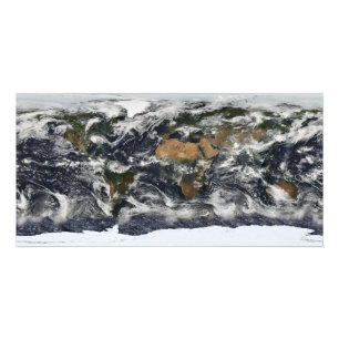 Ausführliche Satellitenansicht von Erde Fotodruck