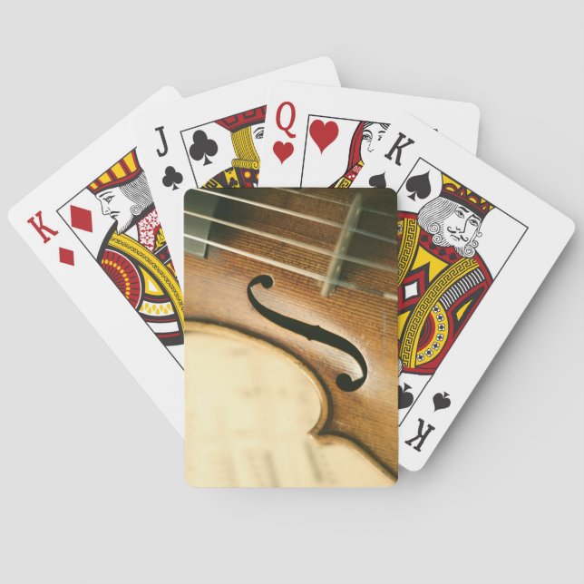 Ausführliche Violine Spielkarten (Rückseite)