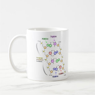 Ausführliches Diagramm der chemischen Struktur vo Kaffeetasse