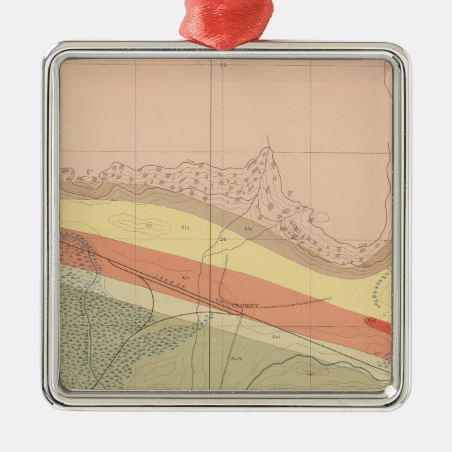 Ausführliches Geologie-Blatt XV Silbernes Ornament (Vorne)