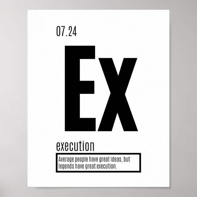 Ausführung - Grundlegende Erfolgsfaktoren Poster (Vorne)