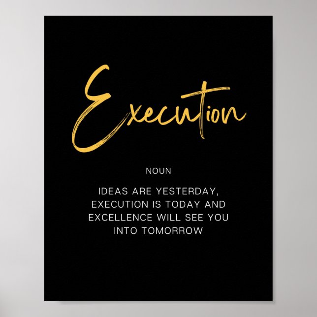 Ausführung Inspirierend Kostenvoranschlag Poster (Vorne)