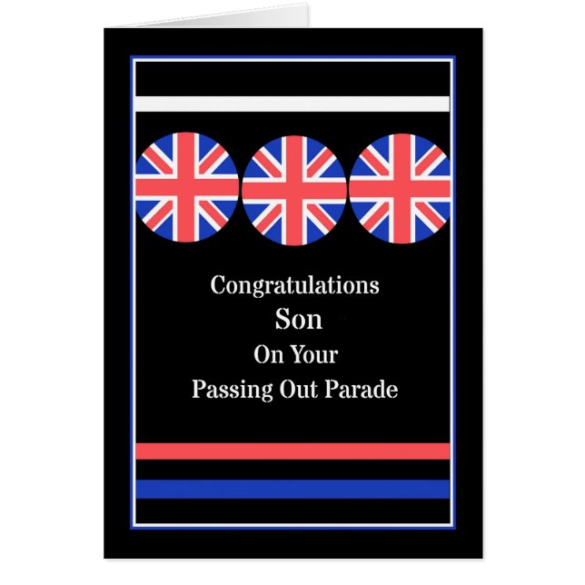 Ausgabe der Parade Card für die britischen Flaggen (Vorne)