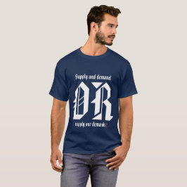 Ausgabe des Angebotes und der Nachfrage (Rotes, T-Shirt