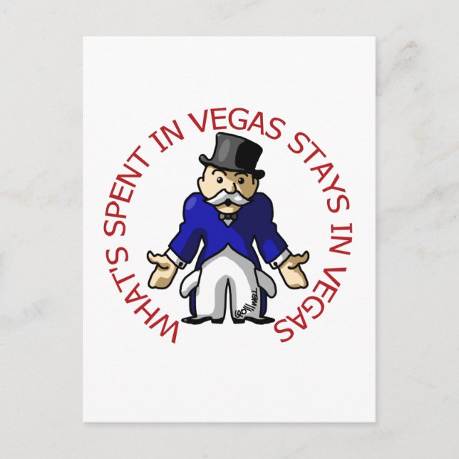 Ausgaben in Vegas Postkarte (Vorderseite)