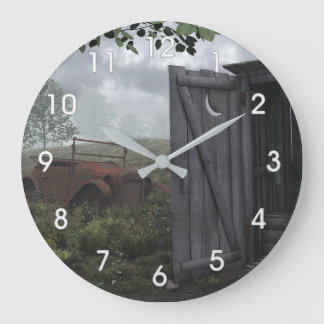 AUSGANGSHAUS UND RUSSLÖSUNG DES AUTOS GROßE WANDUHR