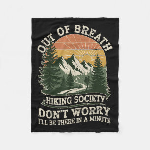 Ausgeatmete Wandergesellschaft Funny Outdoor Zitat Fleecedecke
