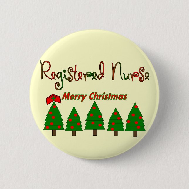 Ausgebildete Krankenschwester FRÖHLICHE Button (Vorderseite)