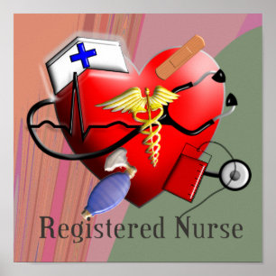 Ausgebildete Krankenschwester KUNST-PLAKAT Poster