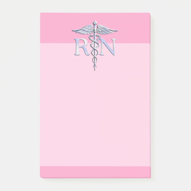 Ausgebildete Krankenschwestersilberner Post-it Klebezettel (Vorderseite)