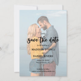 Ausgeblendetes Foto Vollblutschrift Handgeschriebe Save The Date