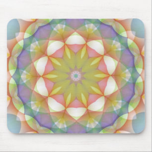 Ausgebogtes Blumen-Mehrfarbenkaleidoskop Mousepad