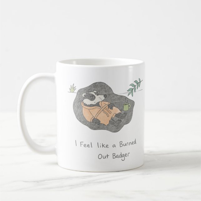 Ausgebrannte Badger Kaffeetasse (Links)