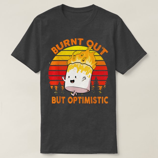 Ausgebranntes, aber optimistisches Niedliches Mars T-Shirt (Design vorne)