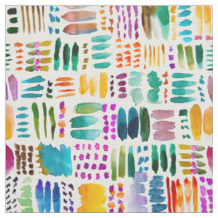 AUSGEBRÜTETE PLÄNE Stammes- Geo-Aquarell-Schläg Stoff