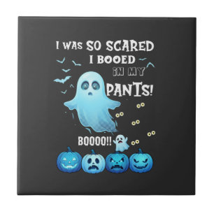 Ausgebuhte Hose Halloween Geist Blaue Kürbisse Fliese