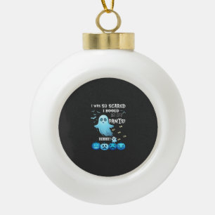 Ausgebuhte Hose Halloween Geist Blaue Kürbisse Keramik Kugel-Ornament