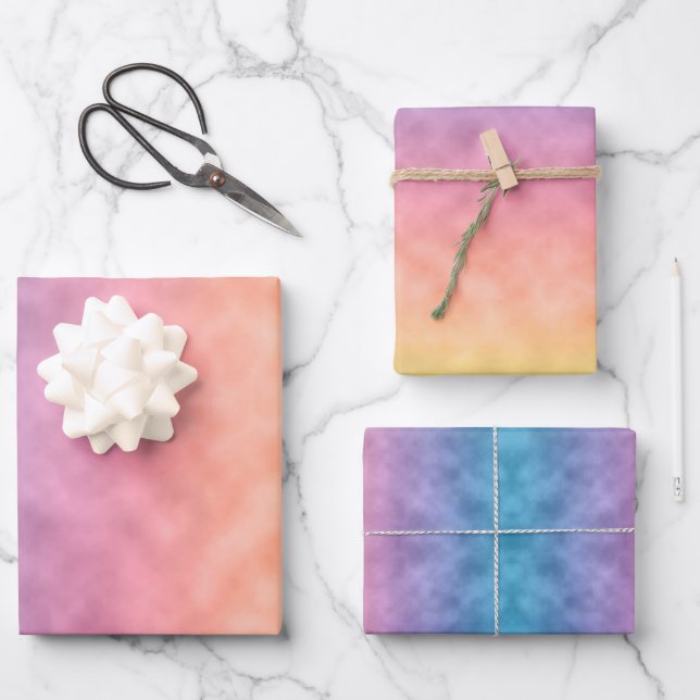 Ausgefaltet in Farbe Geschenkpapier Set (Vorderseite)