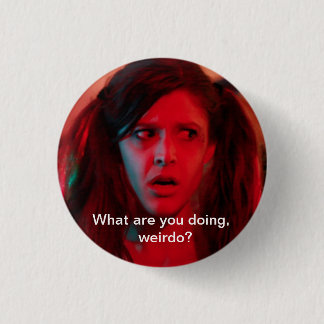 Ausgeflippter-Heraus Eliza Knopf Button