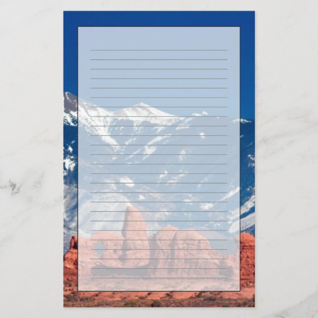 Ausgeglichene Felsen-Spur Briefpapier (Vorderseite)