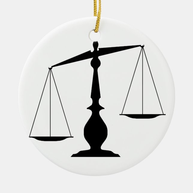 Ausgeglichene Skalen Keramikornament (Vorne)