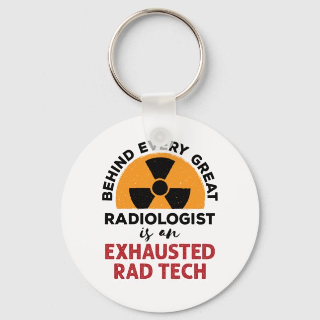 Ausgehobener Krasser Tech Funny Radiologic Technol Schlüsselanhänger (Vorderseite)