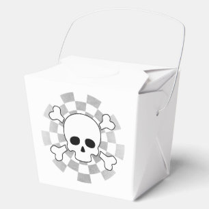 Ausgeklapptes Karton mit Skull & Crossbones-T - Sh Geschenkschachtel