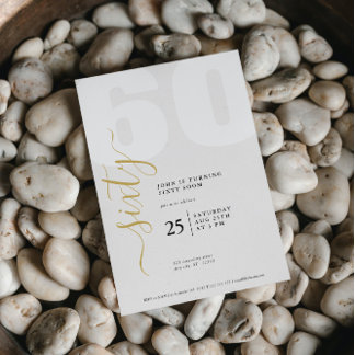 Ausgeklügelte 60. Geburtstagseinladung mit Sauberk Einladung