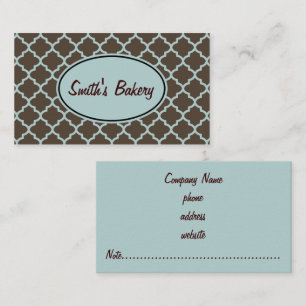 Ausgeklügelte Aqua Brown Business Card Visitenkarte