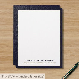 Ausgeklügelte Blue and Gold Business Letterhead Briefbogen
