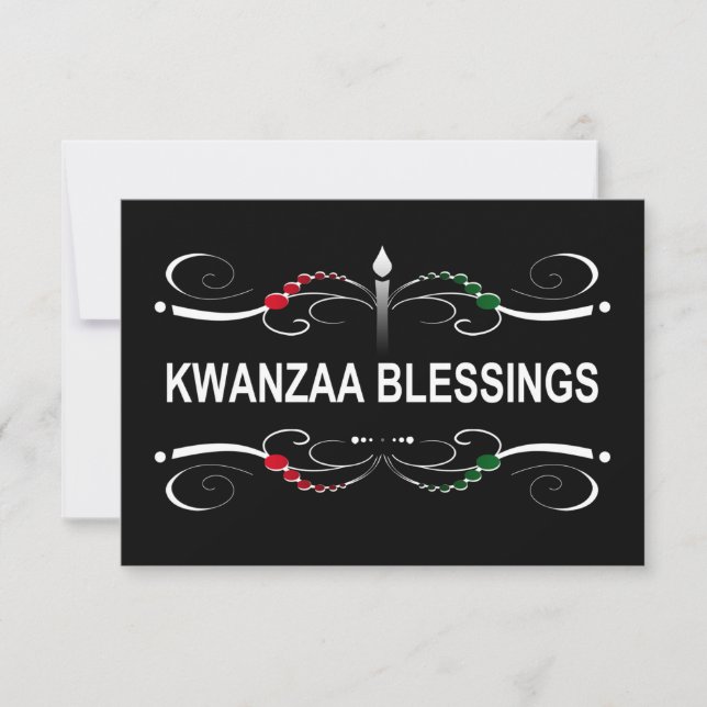 ausgeklügelte Kwanzaa-Segnungen Einladung (Vorderseite)
