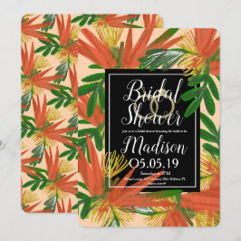 Ausgeklügelter Bird of Paradise Tropic Bridal Einladung