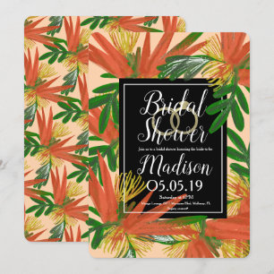 Ausgeklügelter Bird of Paradise Tropic Bridal Einladung