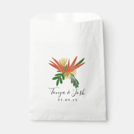 Ausgeklügelter Bird of Paradise Tropic Bridal Geschenktütchen