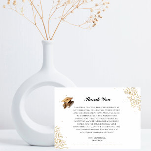 Ausgeklügelter Gold Abschluss Dankeschön Card Einladung
